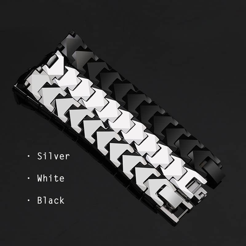 Black Mens Tungsten Bracelet 12mm (image for) Black Mens Tungsten Bracelet 12mm